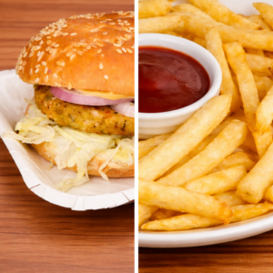 Paneer Burger + Half Fries