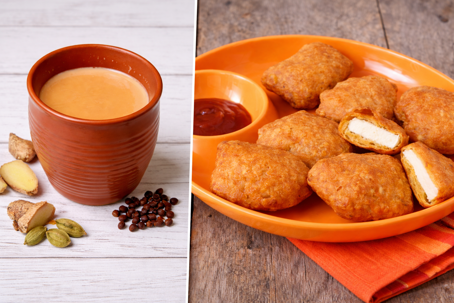 Chai + Aloo Pakode