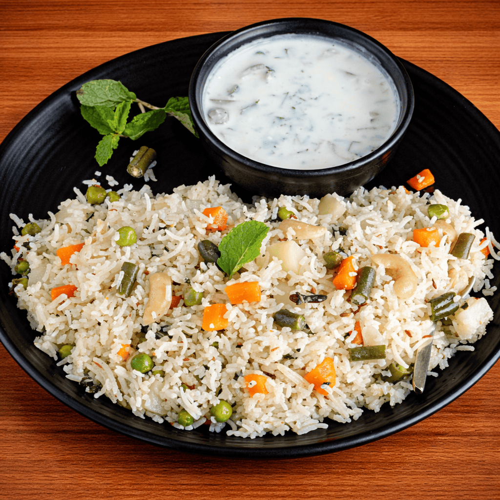 Paneer Pulav + Raita