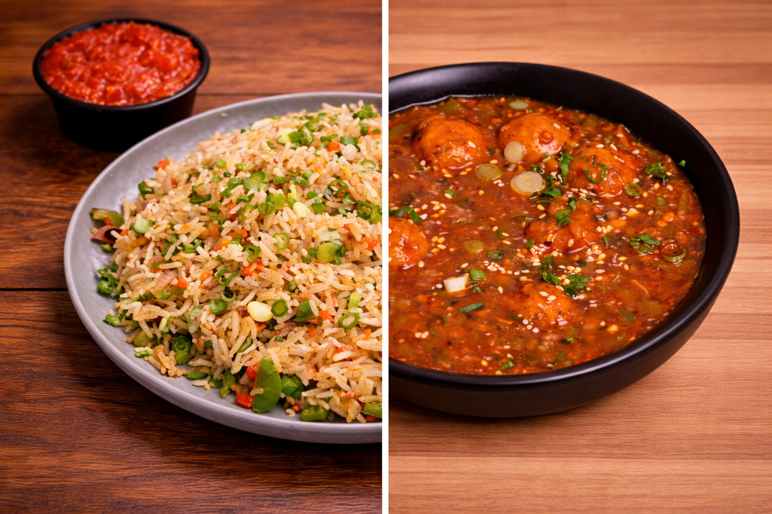 Paneer Rice + Manchurian