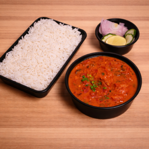 Soya Chaap Gravy + Rice